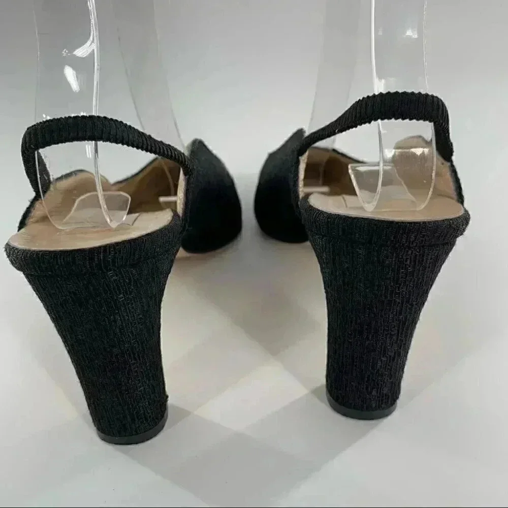Jones New York heels size 7 AA black formal mother of the bride 80s 90s vintage
